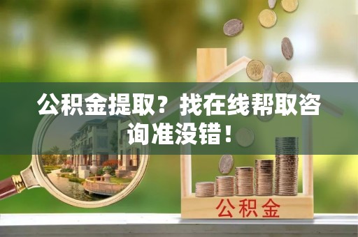 汶川公积金提取？找在线帮取咨询准没错！